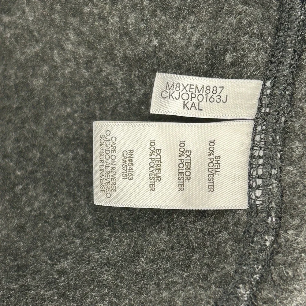 Calvin Klein Full Zip Marled Knit Sweater Jacket Black White M Athleisure Fall